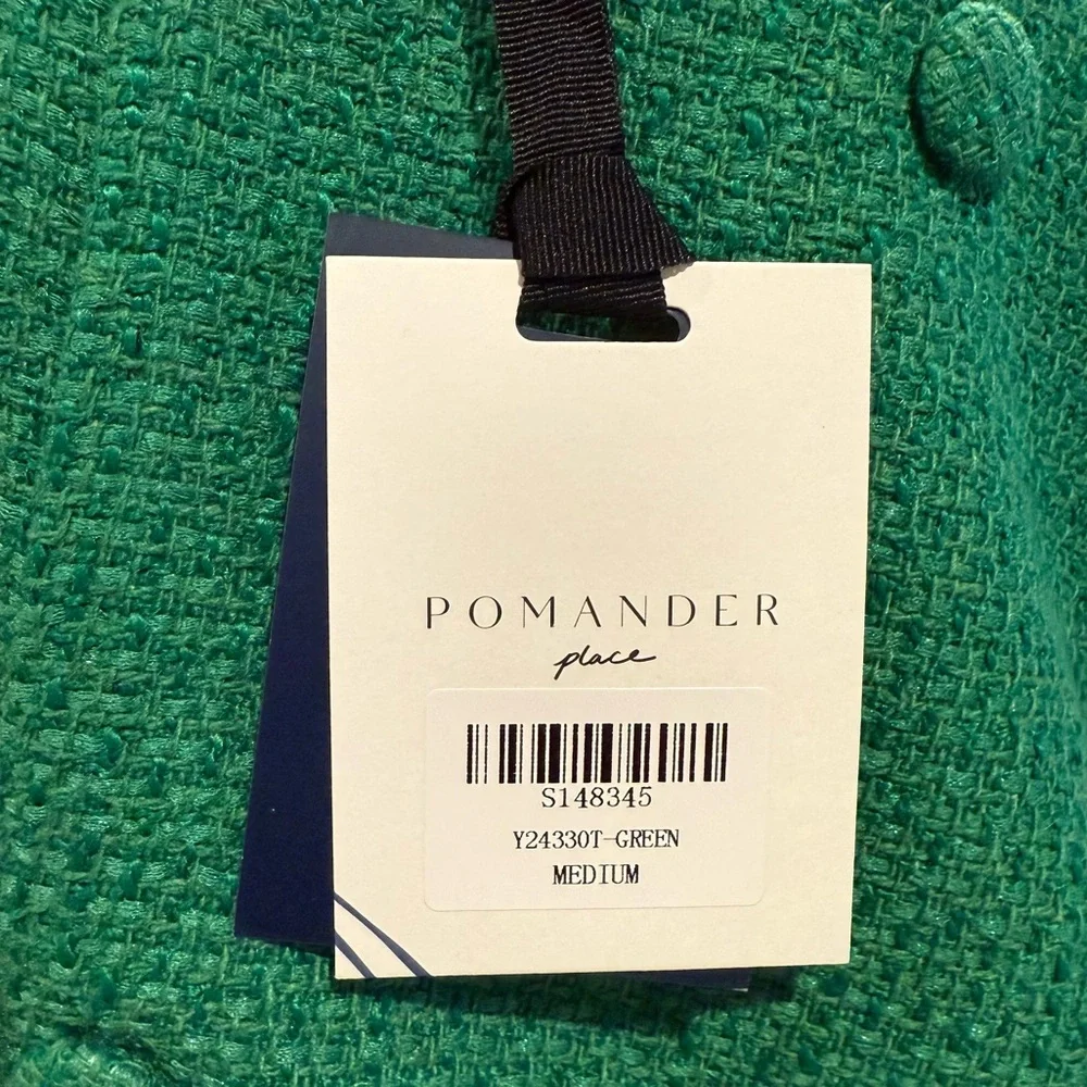 Pomander Place Emerald Green Tweed Bianca Dress Women’s Medium Tuckernuck - Picture 14 of 15